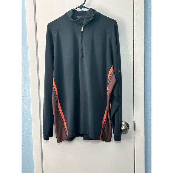 Nike Golf Pullover XL Gray Quarter Zip Athleisure Workout Coach Dry Fit Gym - Picture 1 of 8
